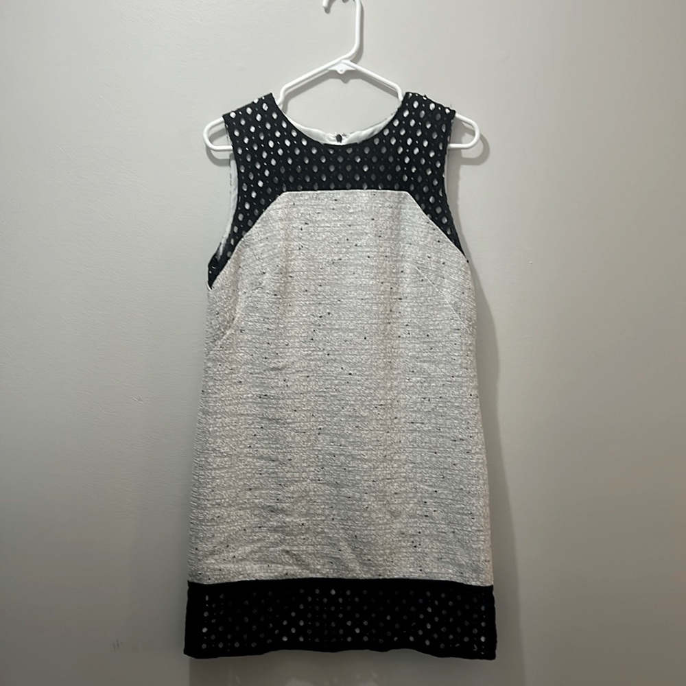 Ann Taylor Tweed Eyelet Sleeveless Dress Size 6